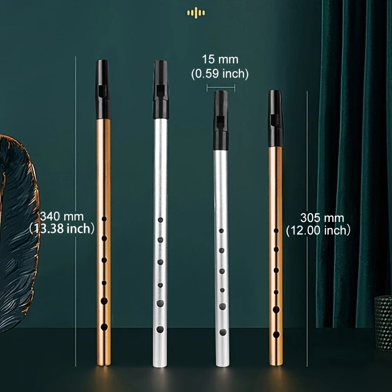 Penny Whistle D - Miwayer Authentische irische Pfeife, Flöte, C/D-Taste,