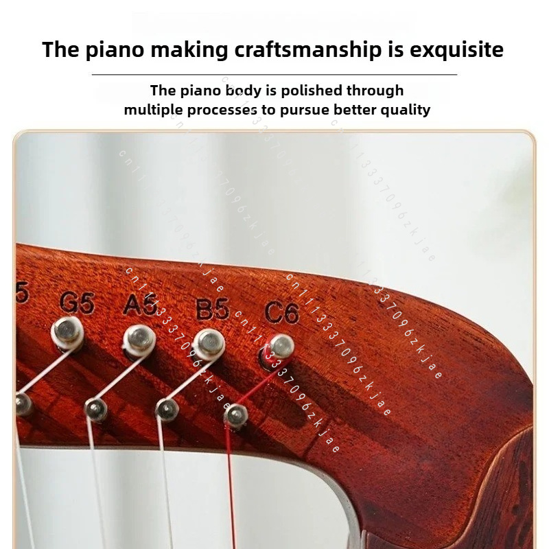 Musical Instrument Strings - Handgefertigte 15-Ton-Harfe für Klangtherapie, Tragbare Lernharfe