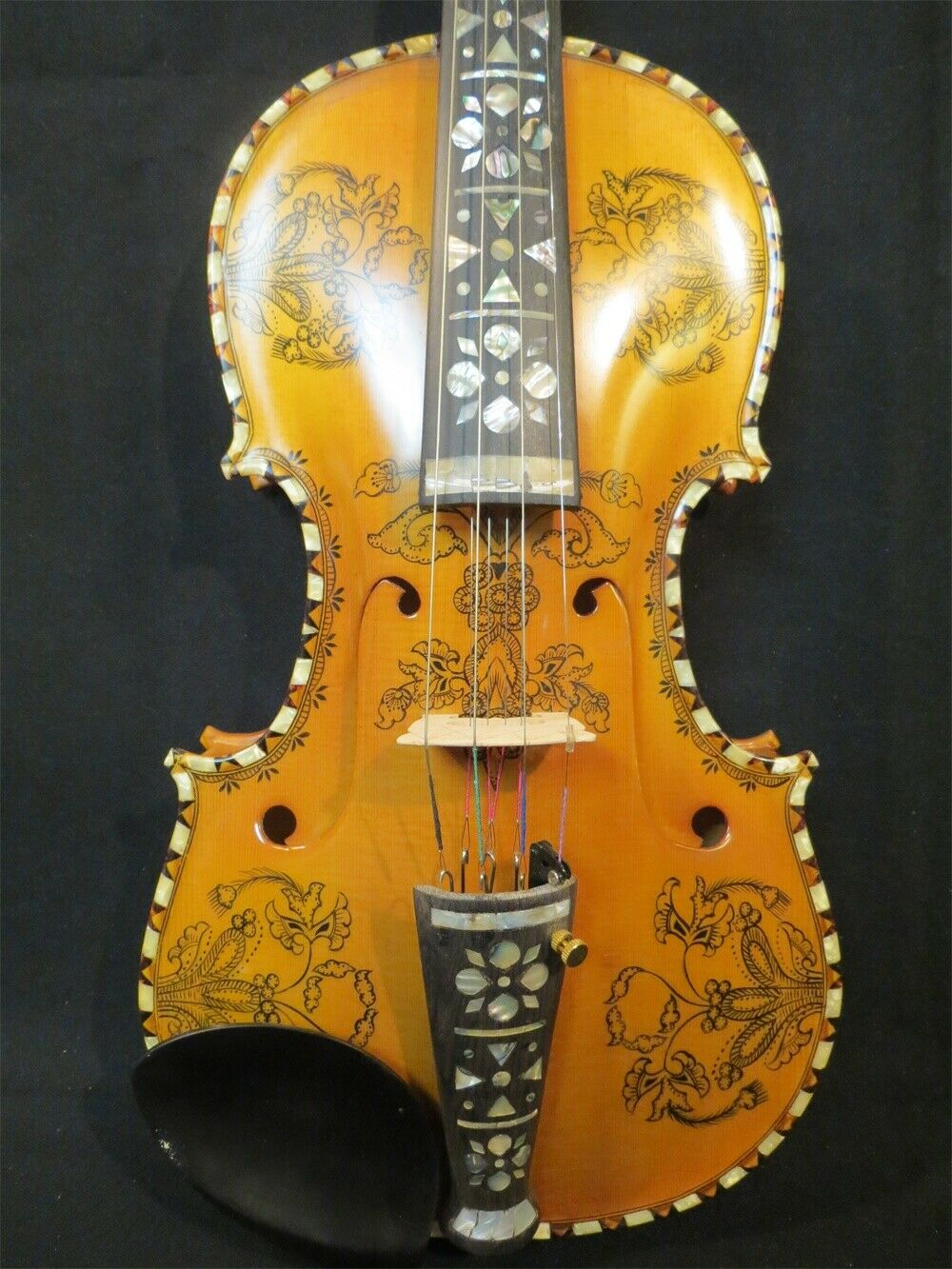 Musical Instrument Fiddle - 4/4 Hardanger Geige Norwegische Violine Nachbildung