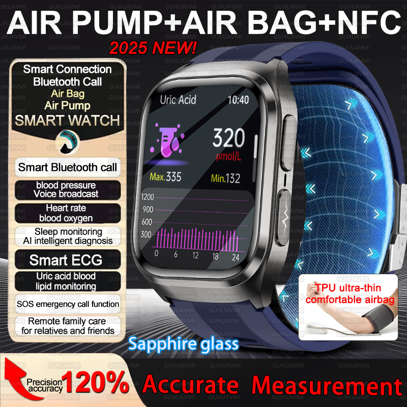 Musical Instrument No Touch - 2025 neue Krankenpflege-Airbag-Smartwatch für Männer, Blutfett,