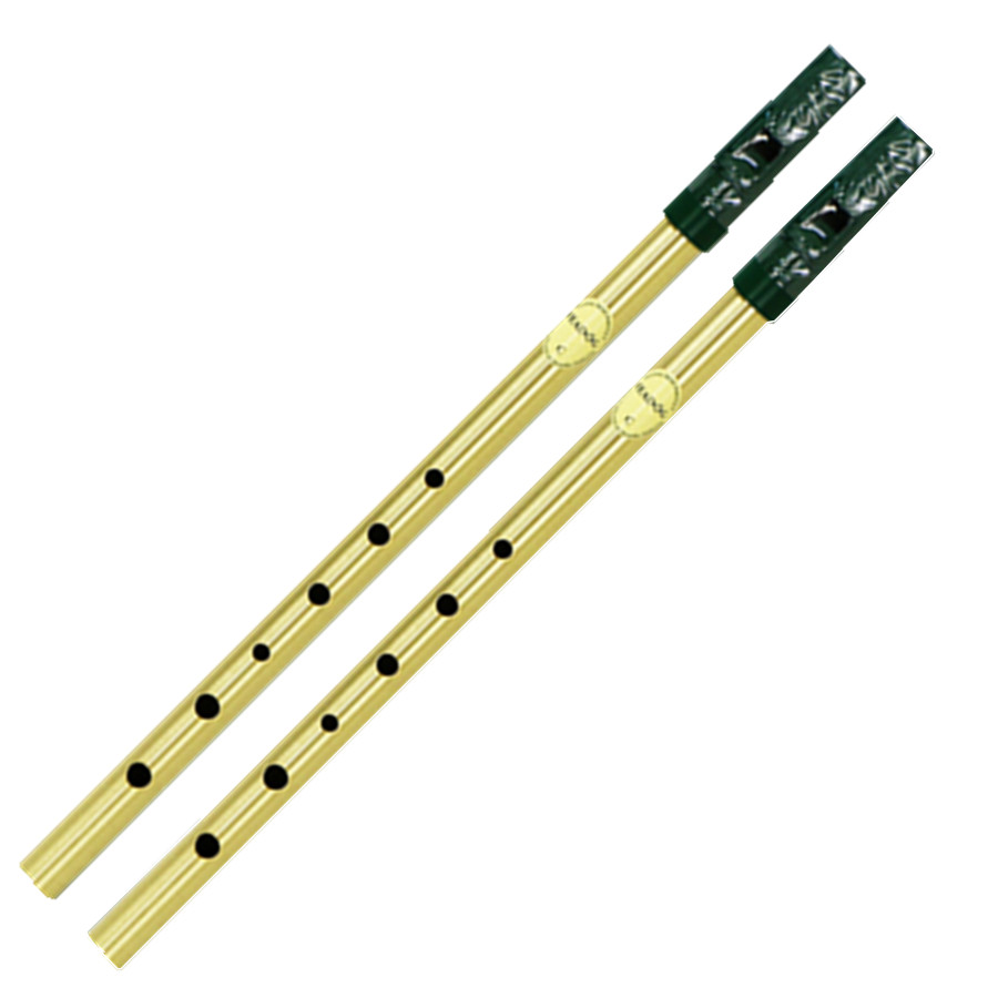 Penny Whistle D - Irische Pfeife aus Messing, Feadog D-Taste,