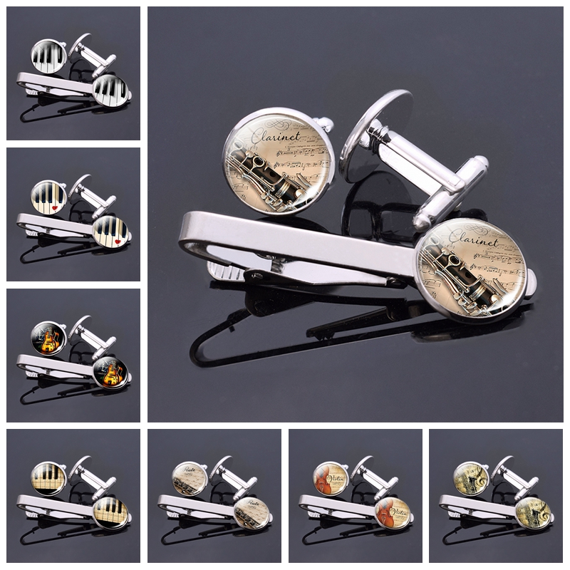 Musical Instrument Glass - Mode Herren Musik Instrument Schmuck Violine