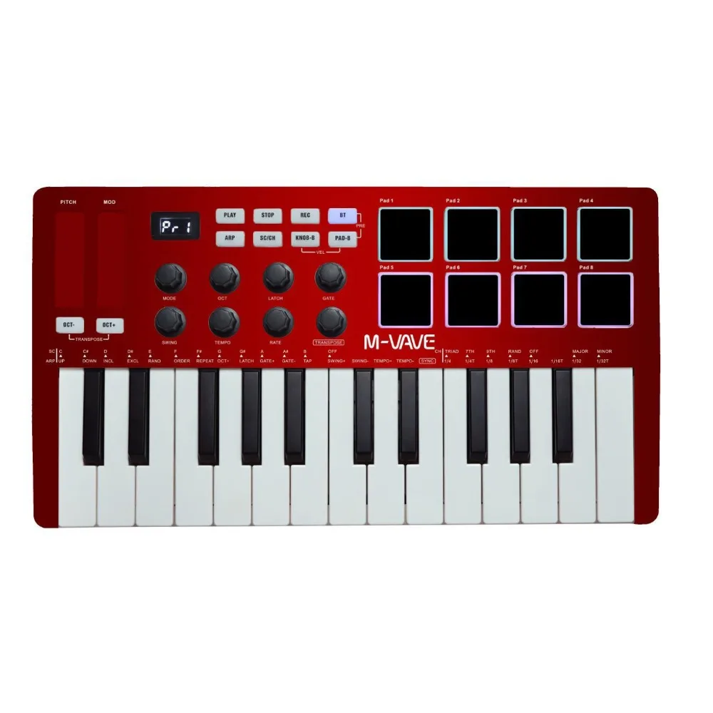 Musical Instrument Of Keyboard - M-VAVE MIDI 25-Tasten-USB-MIDI-Tastatur-Controller, DJ-Ausrüstung mit 8