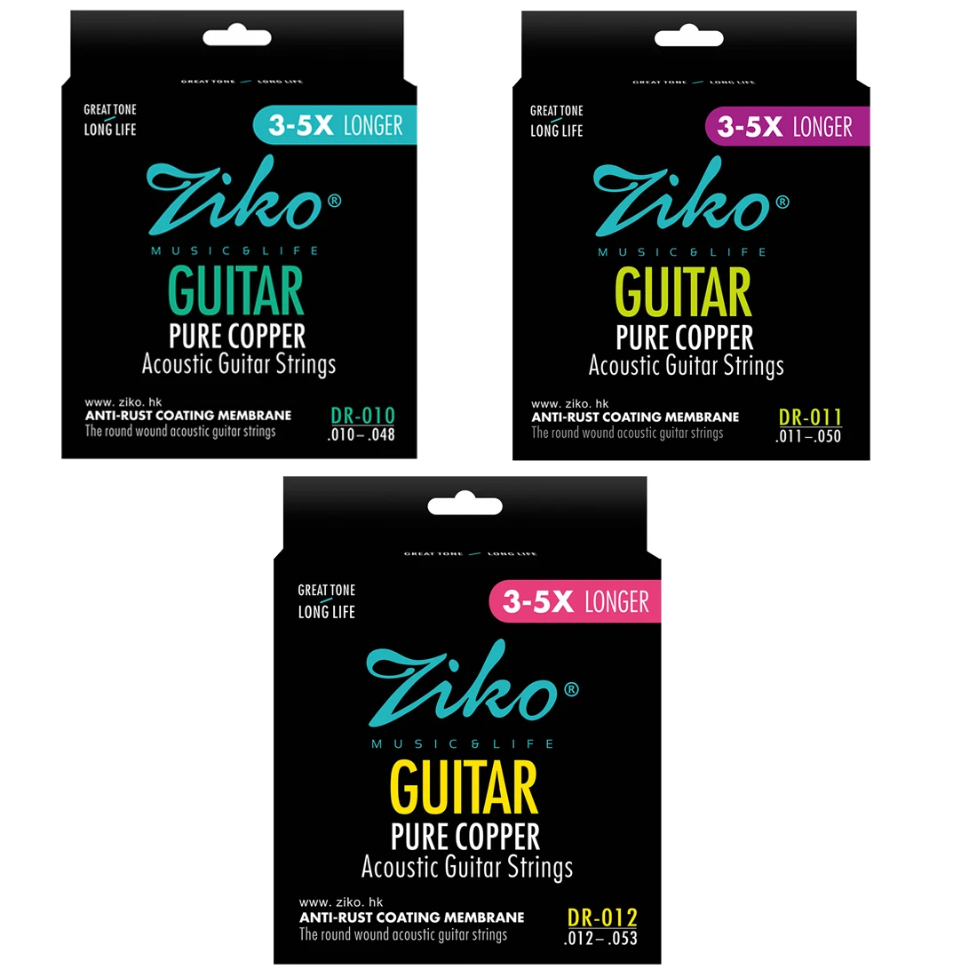 Musical Instrument Strings - ZIKO Akustische Gitarre Saite Rot Kupfer