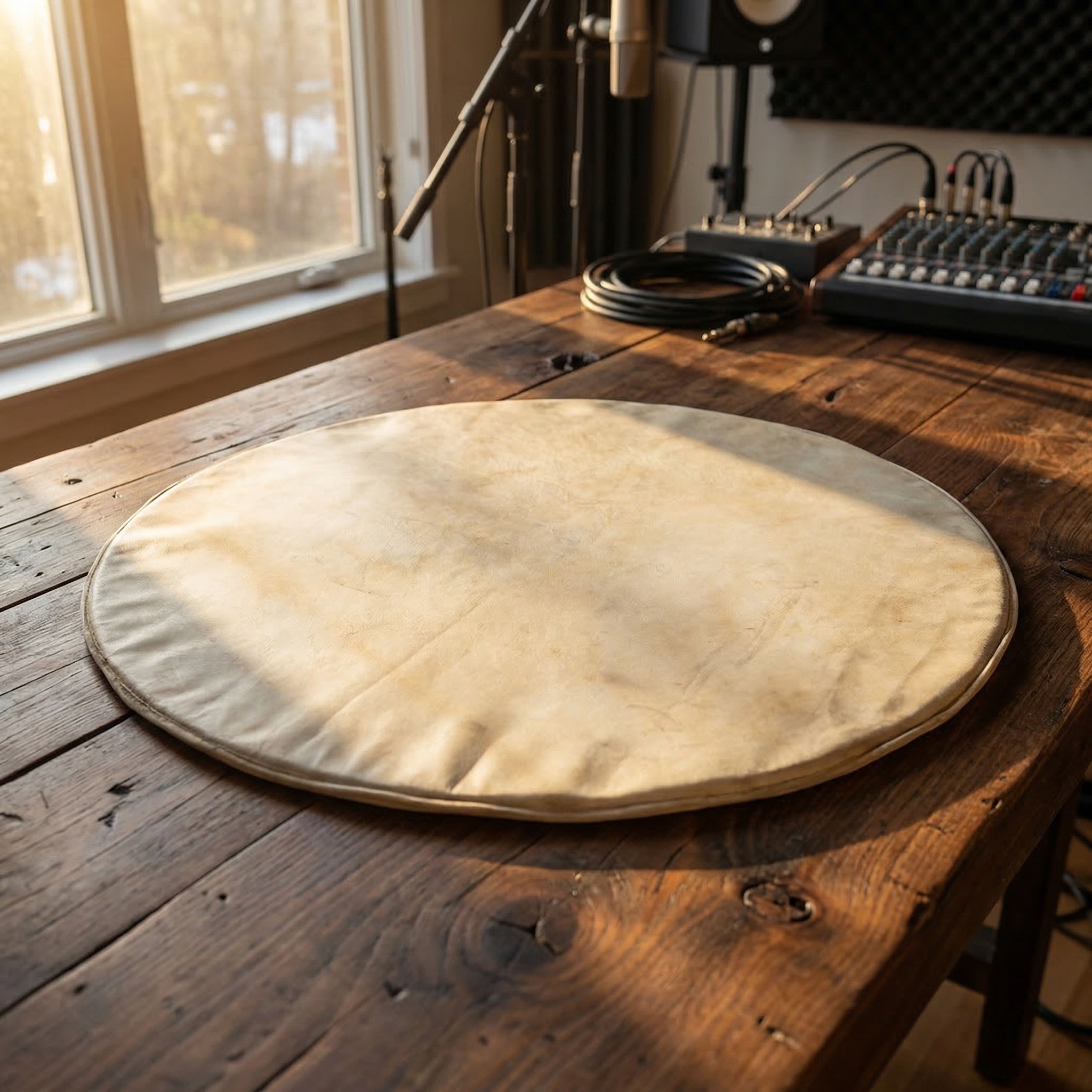 Frame Drum Goat Skin - Flacher Runder 15 Zoll Ziegenfell-Trommelkopf Ersatz