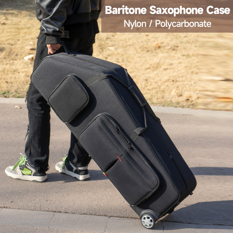 Musical Instrument Saxophone - Yutiao Marken-Tenor-Saxophon-Instrumentenkoffer mit Doppel-Schultergurten und Rollen
