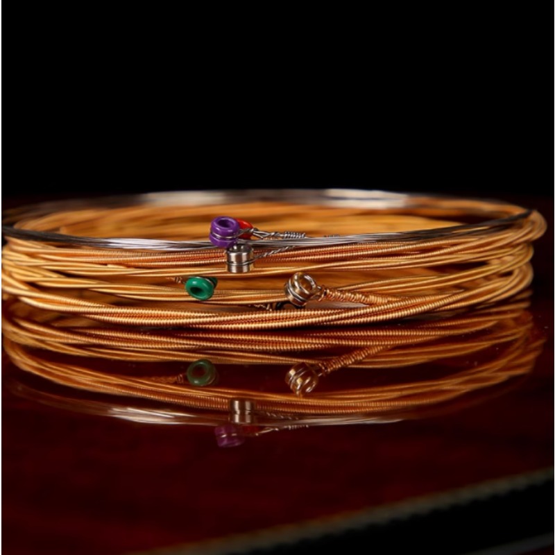 Musical Instrument Strings - Akustikgitarre aus Holz, zweites Saitenpaket, Folk-Gitarrensaiten,