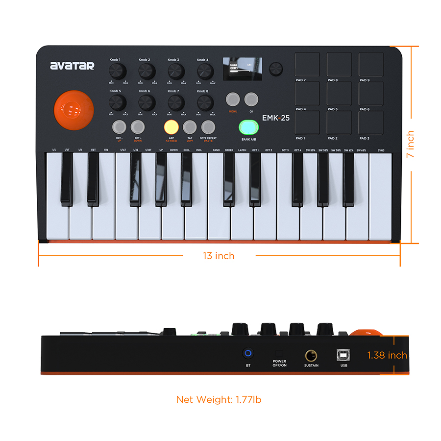 MIDI-Keyboard-Controller mit 2 – Musical Instrument Keyboard Bewertung und Preis
