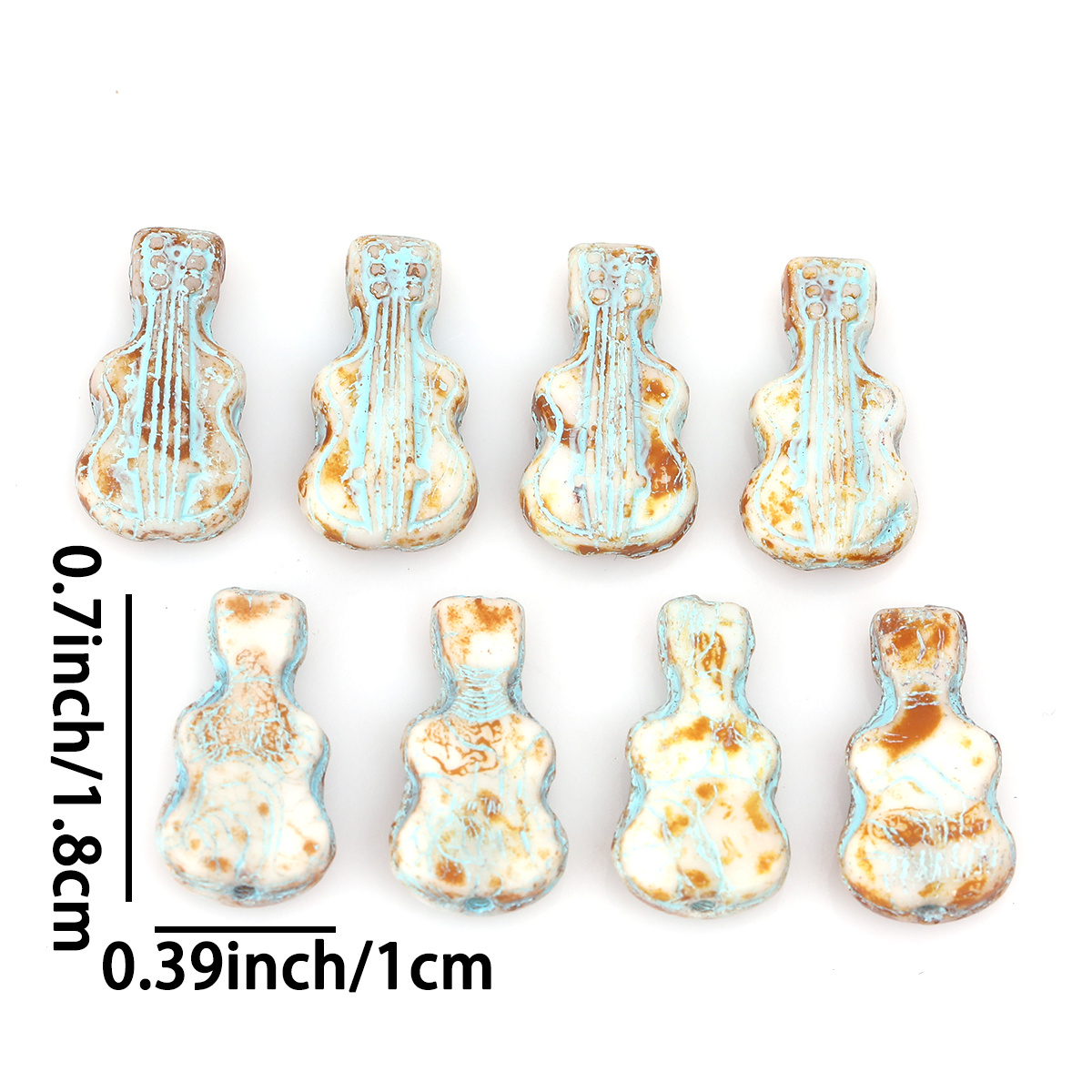 4 Stück/8 Stück Vintage Crackl – Musical Instrument Glass Bewertung und Preis