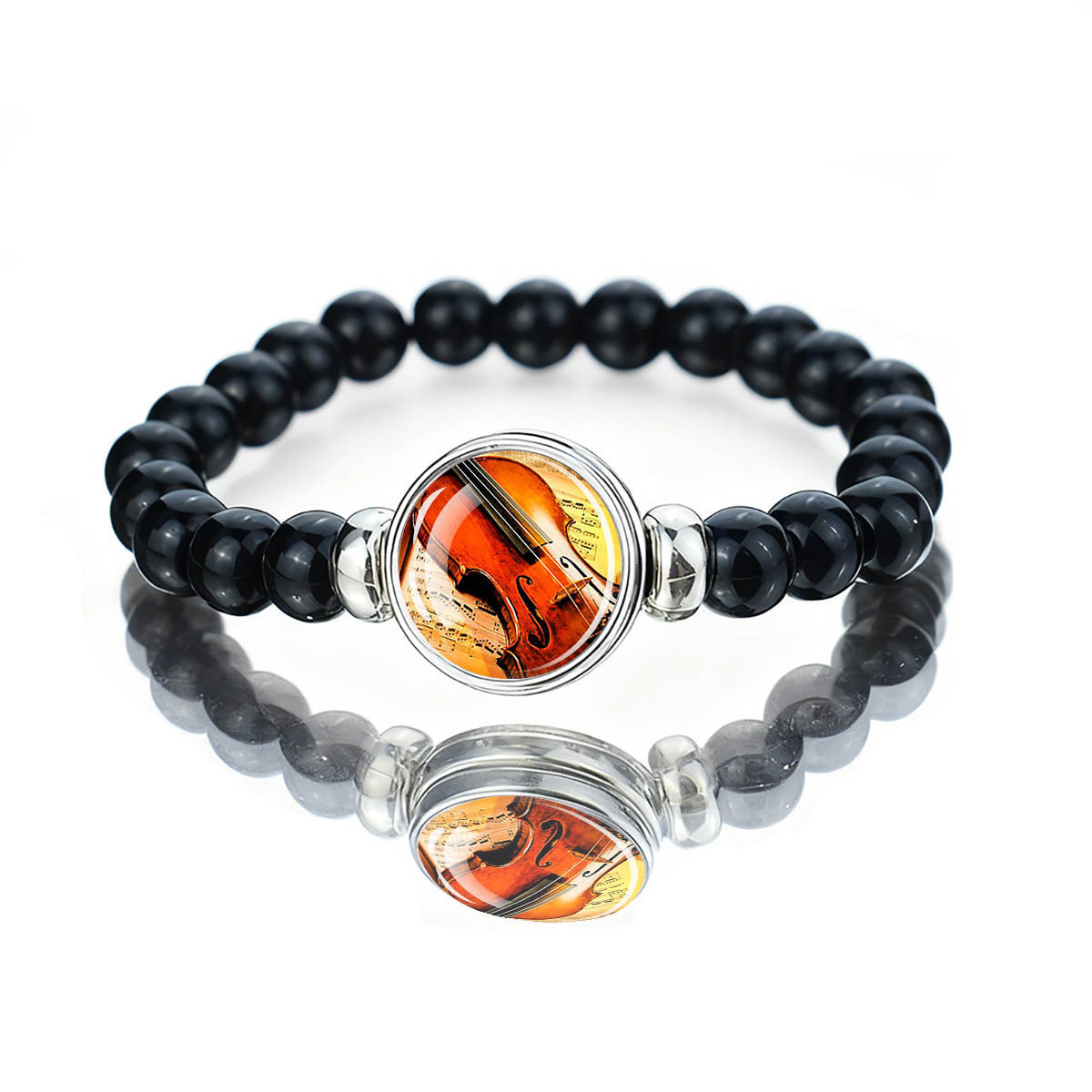 1 Stück Musikthemen-Armband mi – Musical Instrument Glass Bewertung und Preis