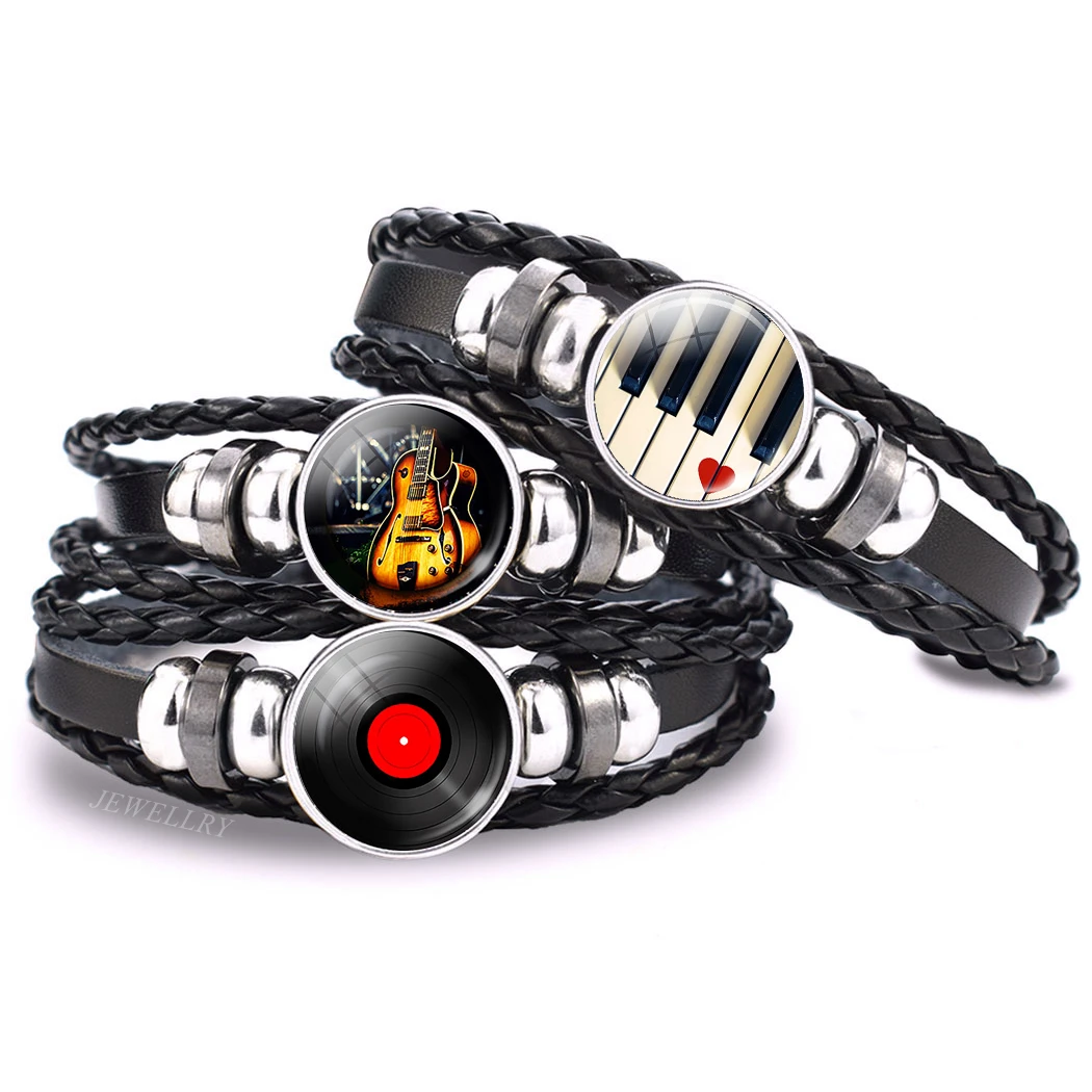 Musik Notizen Armband Vintage  – Musical Instrument Glass Bewertung und Preis