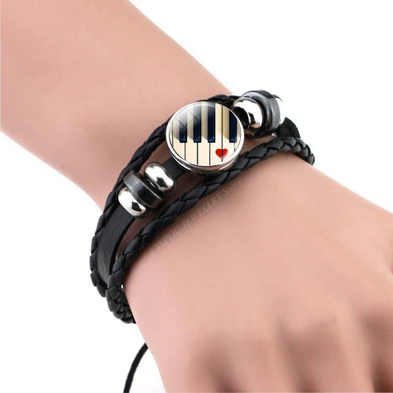 Musik Notizen Armband Vintage  – Musical Instrument Glass Bewertung und Preis