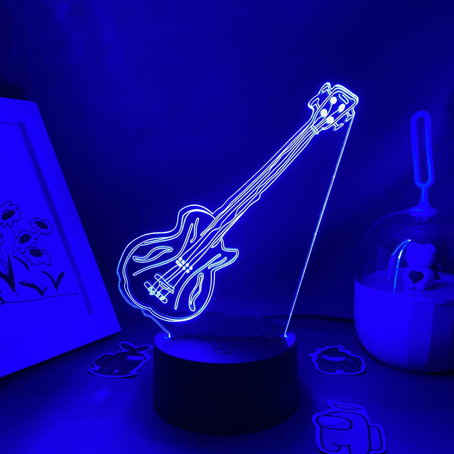 Gitarre 3D Illusion LED Nachtl – Musical Instrument No Touch Bewertung und Preis