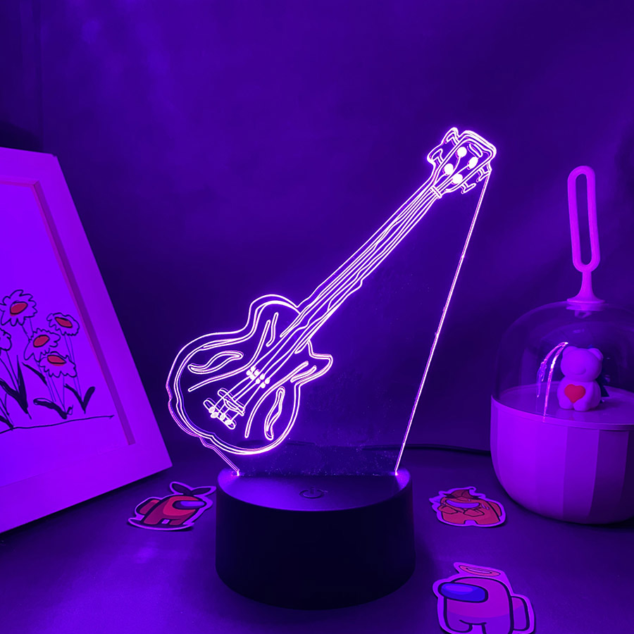 Gitarre 3D Illusion LED Nachtl – Musical Instrument No Touch Bewertung und Preis