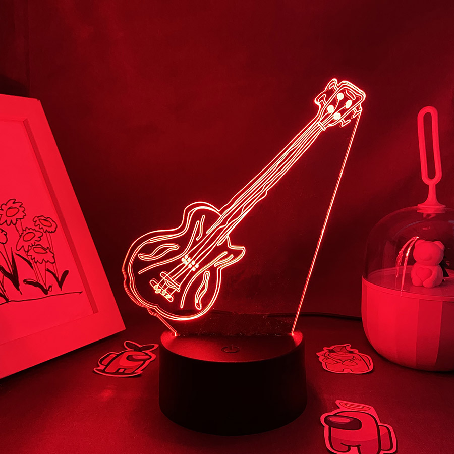 Gitarre 3D Illusion LED Nachtl – Musical Instrument No Touch Bewertung und Preis