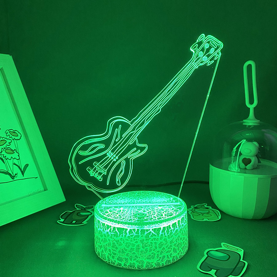 Gitarre 3D Illusion LED Nachtl – Musical Instrument No Touch Bewertung und Preis