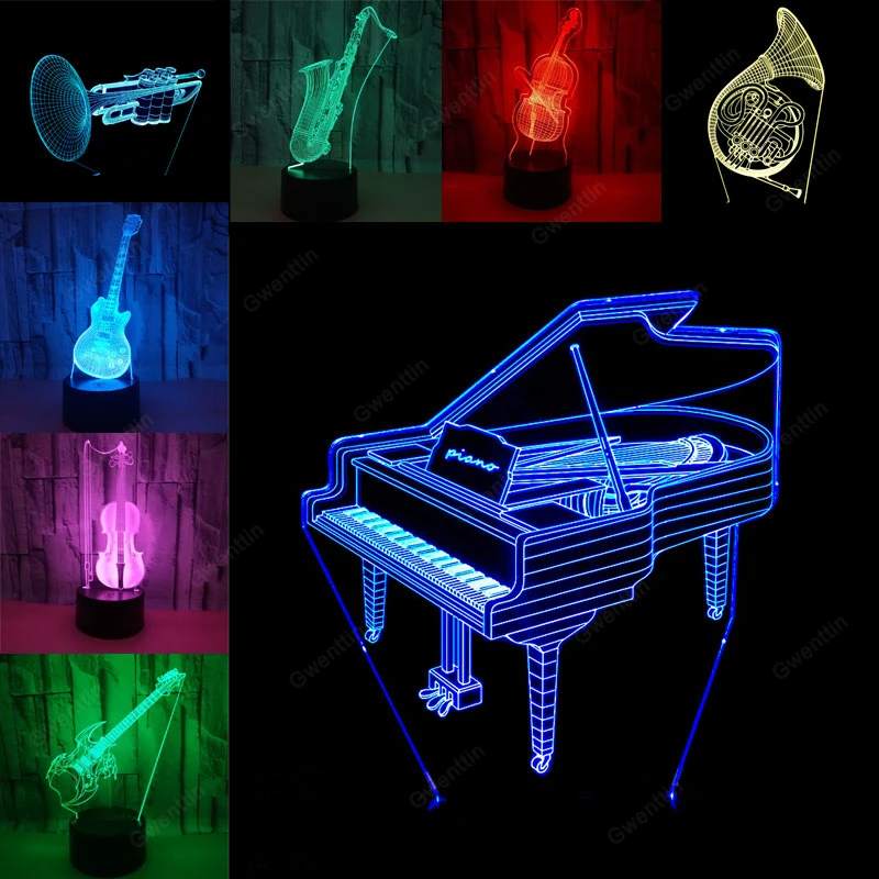3D Illusion Nacht Licht Led US – Musical Instrument No Touch Bewertung und Preis